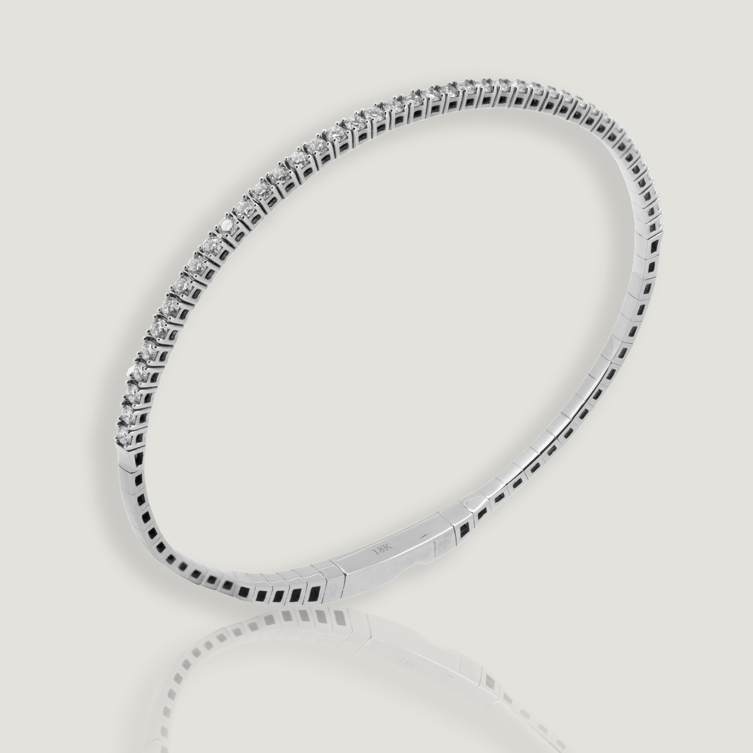 White Gold Diamond Bangle
