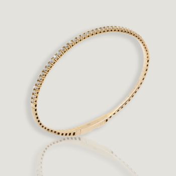 yellow gold diamond bangle