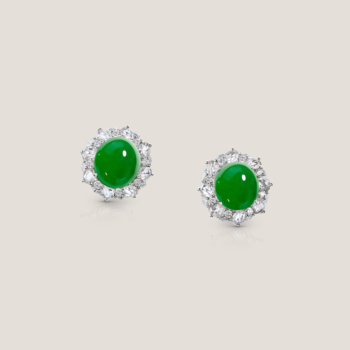Natural jadeite earring