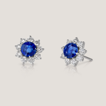 natural unheated sapphire earring