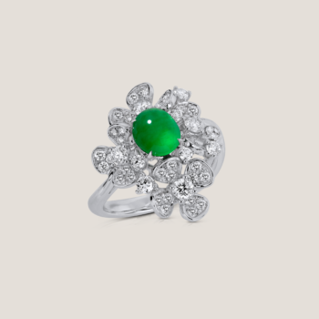 Floral Jadeite Ring