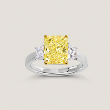 natural yellow diamond ring