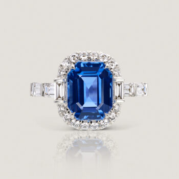 natural unheated sapphire and diamond ring