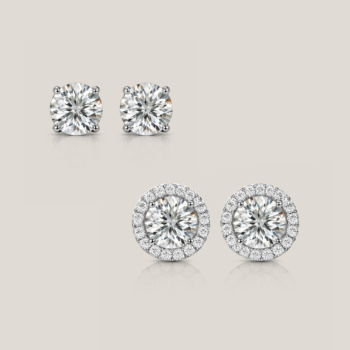 diamond earring studs and jacket