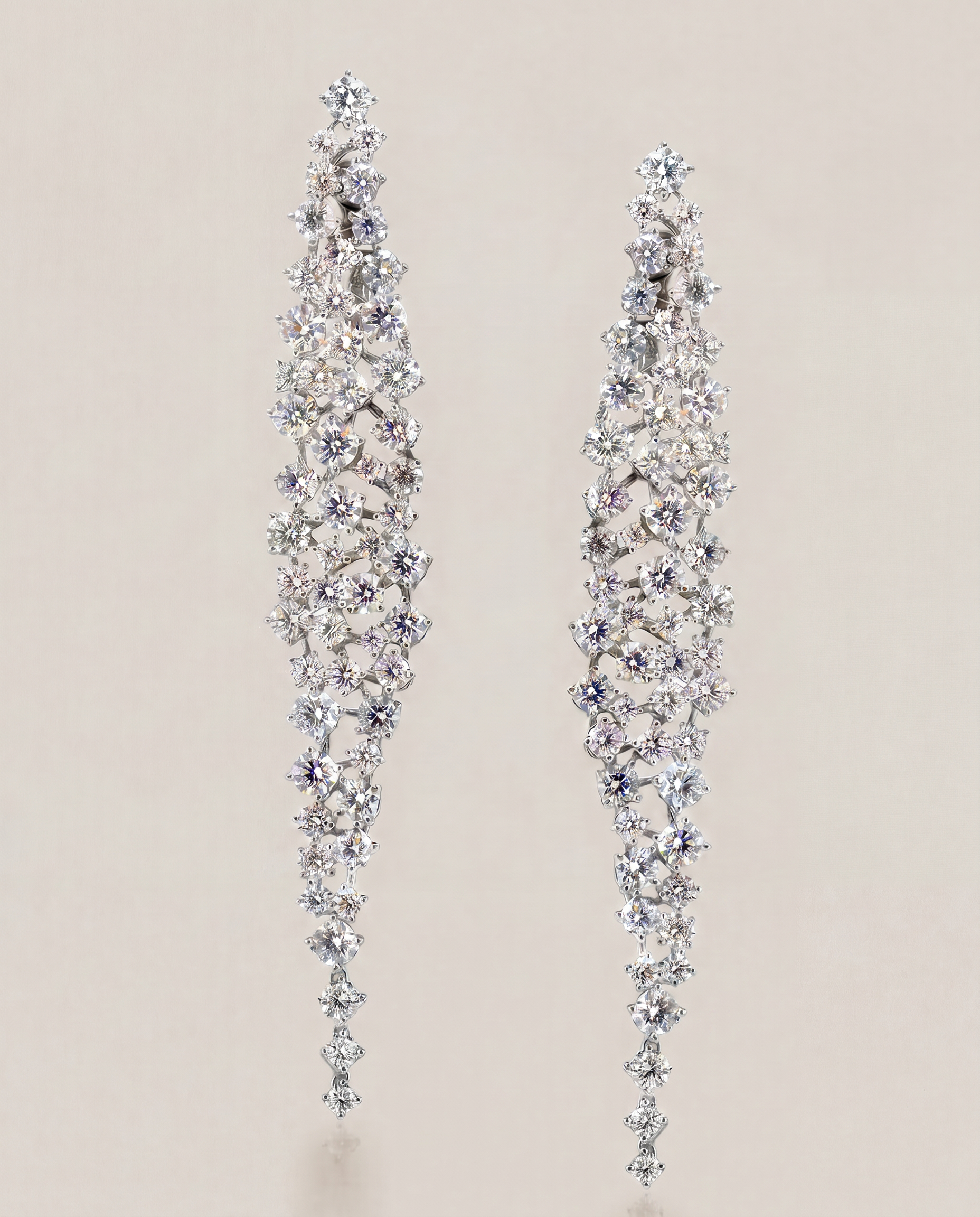 Natural Diamond Cascade Earring